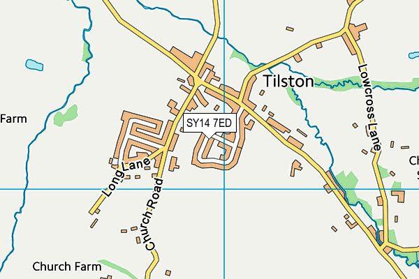 SY14 7ED map - OS VectorMap District (Ordnance Survey)