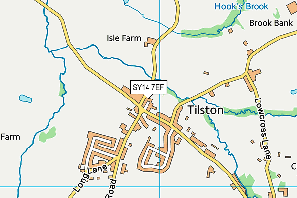 SY14 7EF map - OS VectorMap District (Ordnance Survey)