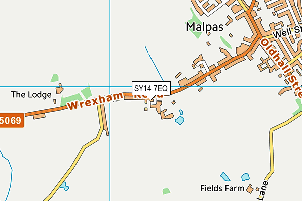 SY14 7EQ map - OS VectorMap District (Ordnance Survey)