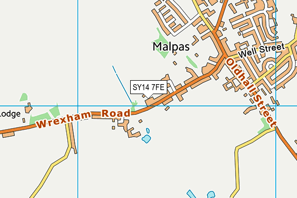 SY14 7FE map - OS VectorMap District (Ordnance Survey)