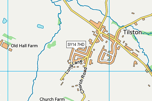 SY14 7HD map - OS VectorMap District (Ordnance Survey)