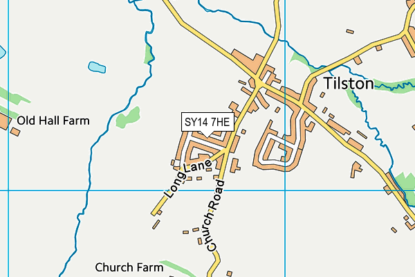 SY14 7HE map - OS VectorMap District (Ordnance Survey)