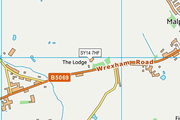 SY14 7HF map - OS VectorMap District (Ordnance Survey)