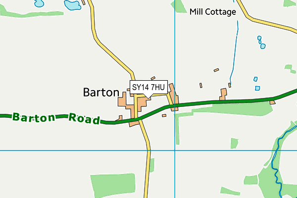 SY14 7HU map - OS VectorMap District (Ordnance Survey)