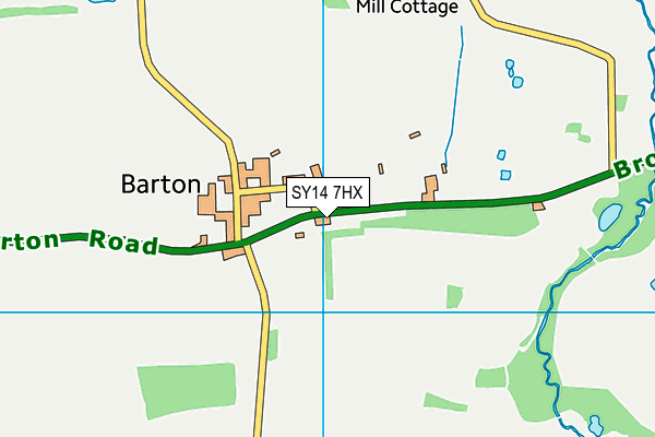 SY14 7HX map - OS VectorMap District (Ordnance Survey)