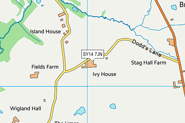 SY14 7JN map - OS VectorMap District (Ordnance Survey)