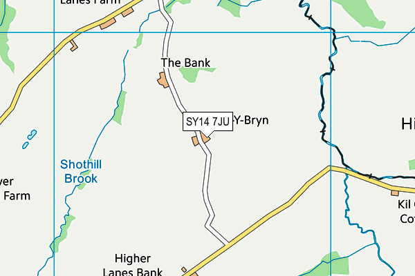 SY14 7JU map - OS VectorMap District (Ordnance Survey)