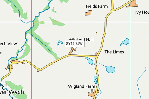 SY14 7JW map - OS VectorMap District (Ordnance Survey)