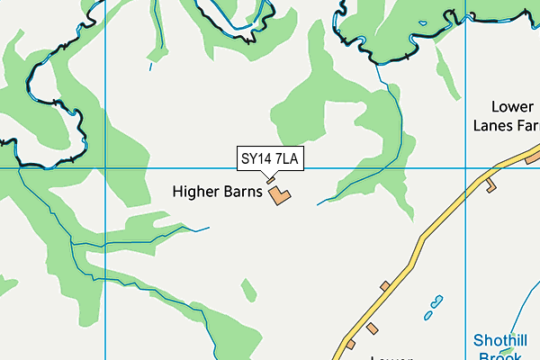 SY14 7LA map - OS VectorMap District (Ordnance Survey)