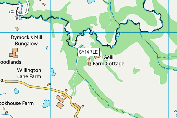 SY14 7LE map - OS VectorMap District (Ordnance Survey)