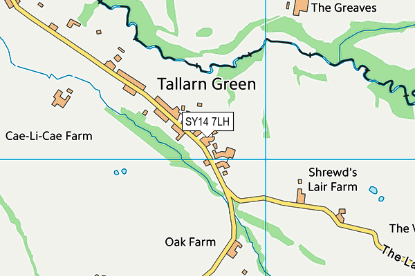 SY14 7LH map - OS VectorMap District (Ordnance Survey)