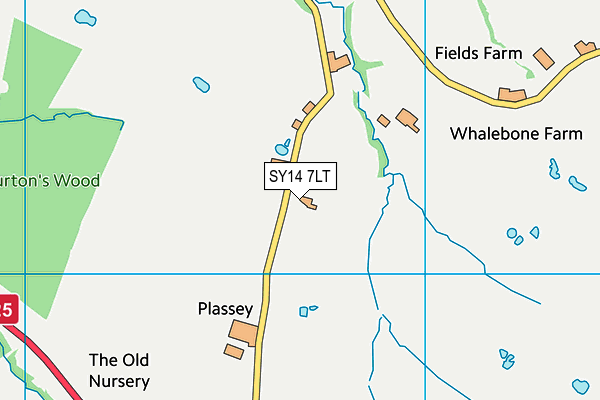 SY14 7LT map - OS VectorMap District (Ordnance Survey)