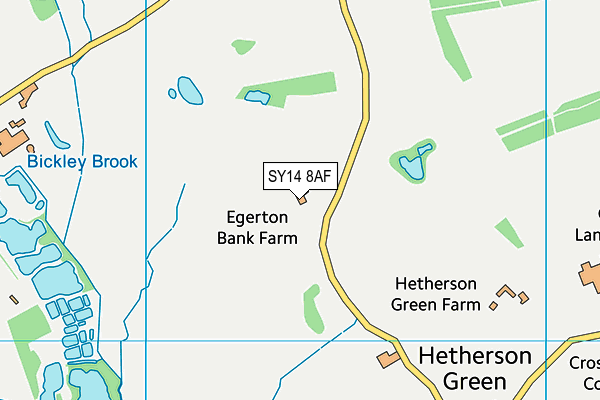 SY14 8AF map - OS VectorMap District (Ordnance Survey)