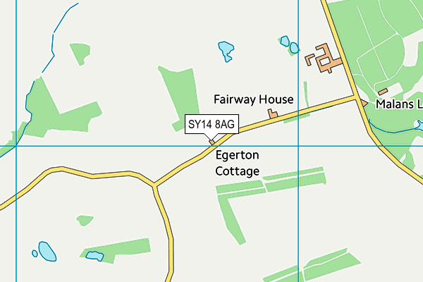 SY14 8AG map - OS VectorMap District (Ordnance Survey)