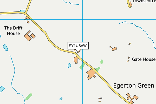 SY14 8AW map - OS VectorMap District (Ordnance Survey)