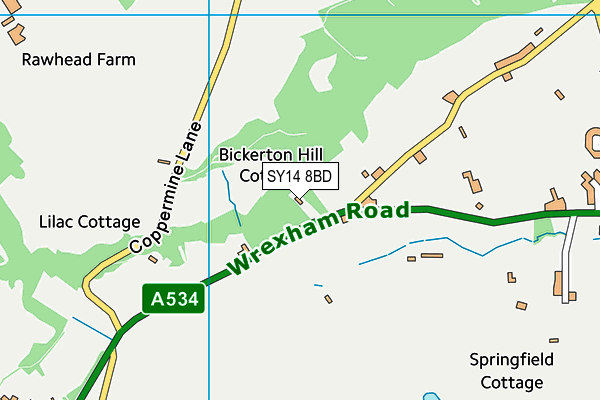 SY14 8BD map - OS VectorMap District (Ordnance Survey)