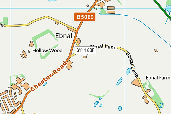 SY14 8BF map - OS VectorMap District (Ordnance Survey)