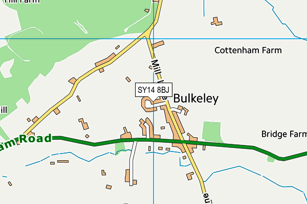 SY14 8BJ map - OS VectorMap District (Ordnance Survey)