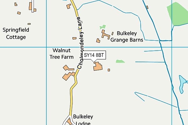 SY14 8BT map - OS VectorMap District (Ordnance Survey)