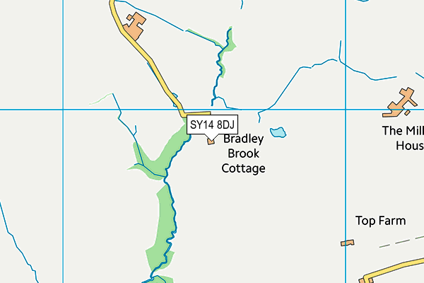 SY14 8DJ map - OS VectorMap District (Ordnance Survey)