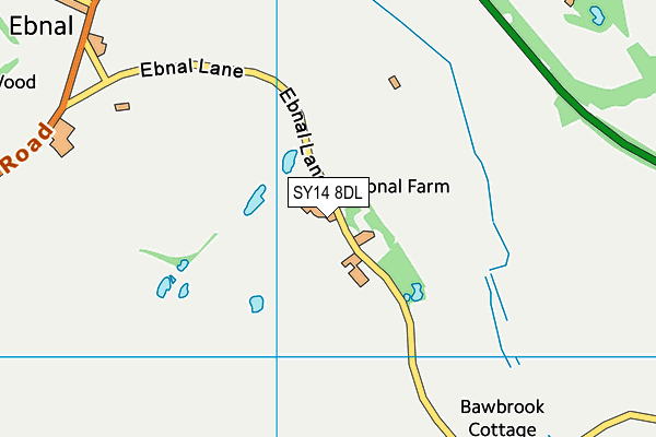 SY14 8DL map - OS VectorMap District (Ordnance Survey)