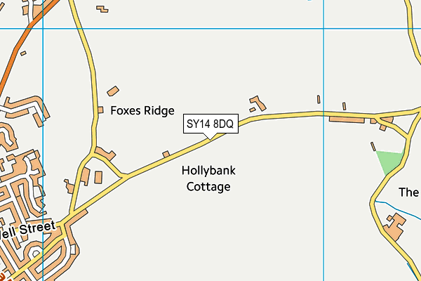 SY14 8DQ map - OS VectorMap District (Ordnance Survey)