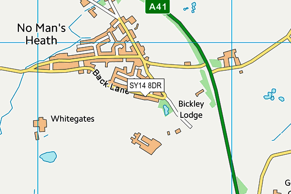 SY14 8DR map - OS VectorMap District (Ordnance Survey)