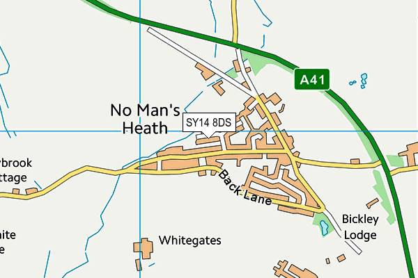 SY14 8DS map - OS VectorMap District (Ordnance Survey)