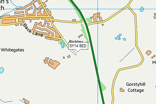 SY14 8ED map - OS VectorMap District (Ordnance Survey)