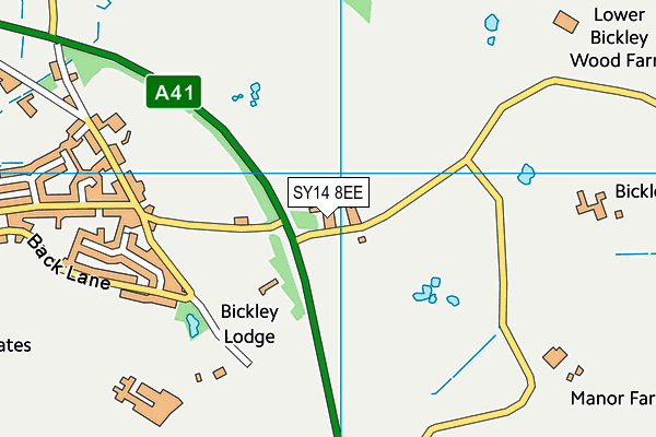 SY14 8EE map - OS VectorMap District (Ordnance Survey)