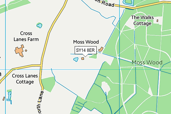 SY14 8ER map - OS VectorMap District (Ordnance Survey)