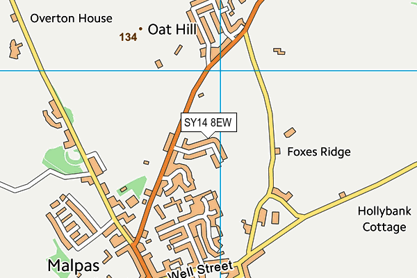 SY14 8EW map - OS VectorMap District (Ordnance Survey)