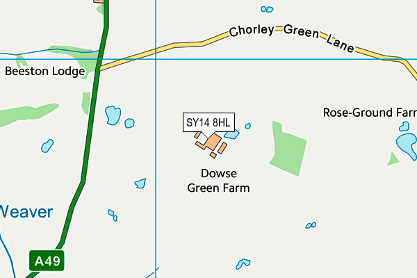 SY14 8HL map - OS VectorMap District (Ordnance Survey)