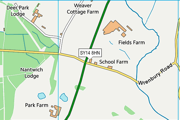 SY14 8HN map - OS VectorMap District (Ordnance Survey)