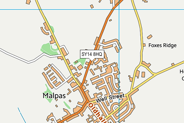 SY14 8HQ map - OS VectorMap District (Ordnance Survey)