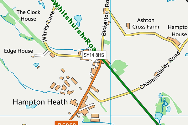 SY14 8HS map - OS VectorMap District (Ordnance Survey)