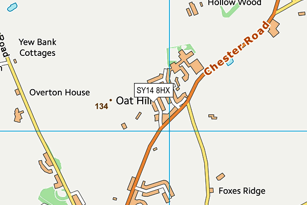 SY14 8HX map - OS VectorMap District (Ordnance Survey)