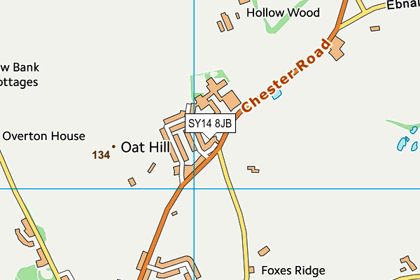 SY14 8JB map - OS VectorMap District (Ordnance Survey)