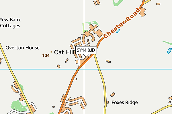 SY14 8JD map - OS VectorMap District (Ordnance Survey)