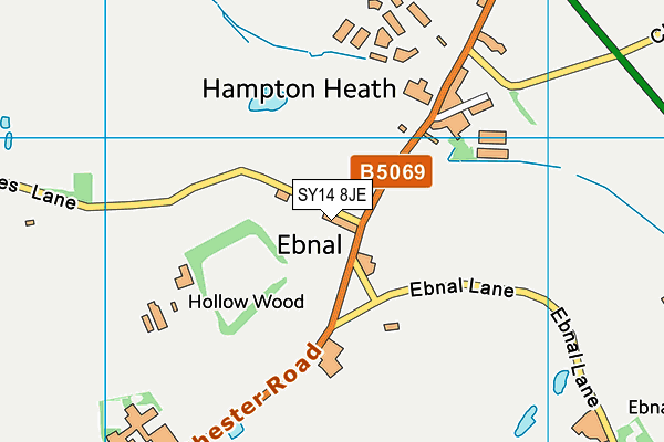 SY14 8JE map - OS VectorMap District (Ordnance Survey)