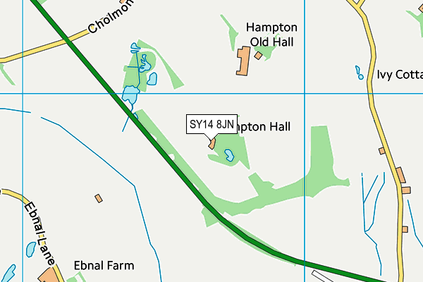 SY14 8JN map - OS VectorMap District (Ordnance Survey)