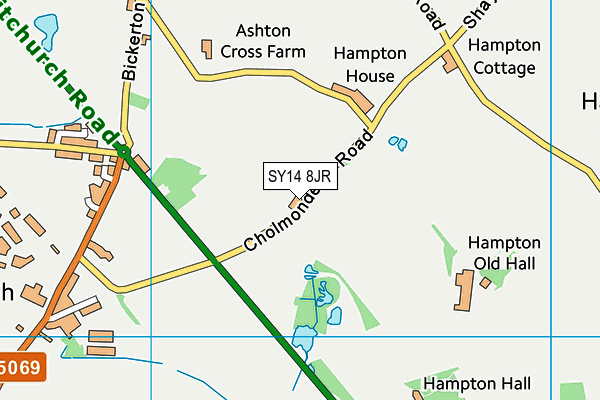 SY14 8JR map - OS VectorMap District (Ordnance Survey)