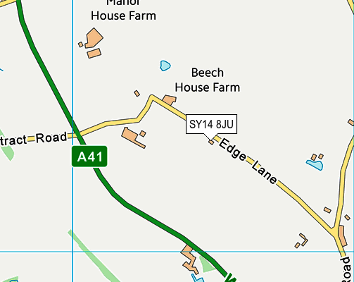 SY14 8JU map - OS VectorMap District (Ordnance Survey)