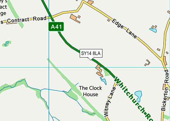 SY14 8LA map - OS VectorMap District (Ordnance Survey)