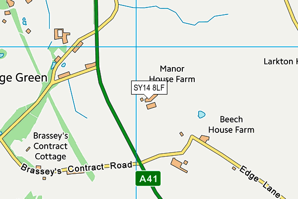 SY14 8LF map - OS VectorMap District (Ordnance Survey)