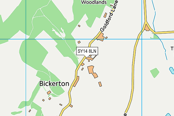 SY14 8LN map - OS VectorMap District (Ordnance Survey)