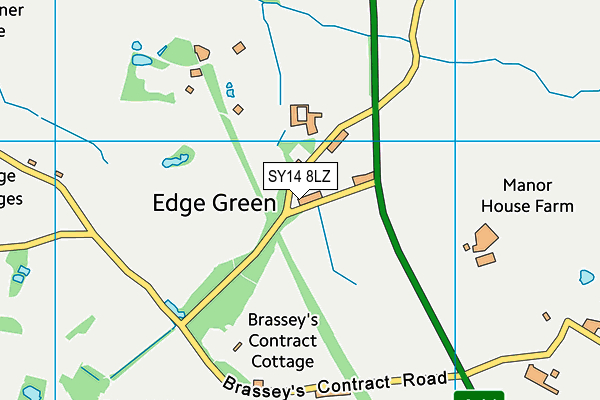 SY14 8LZ map - OS VectorMap District (Ordnance Survey)