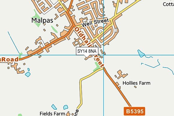 SY14 8NA map - OS VectorMap District (Ordnance Survey)