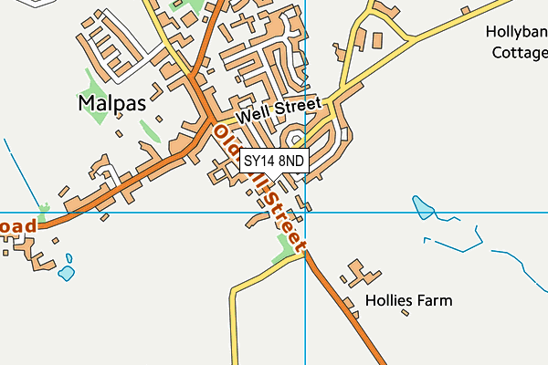 SY14 8ND map - OS VectorMap District (Ordnance Survey)