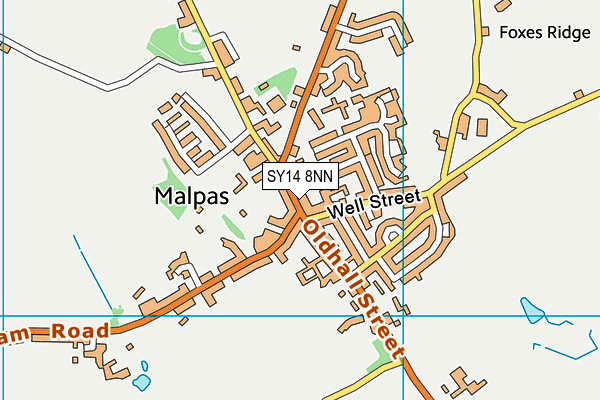 SY14 8NN map - OS VectorMap District (Ordnance Survey)
